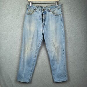 Vintage Levis 550 Jeans Mens 32x25 Relaxed Fit Orange Tab Light Wash Y2K 90s